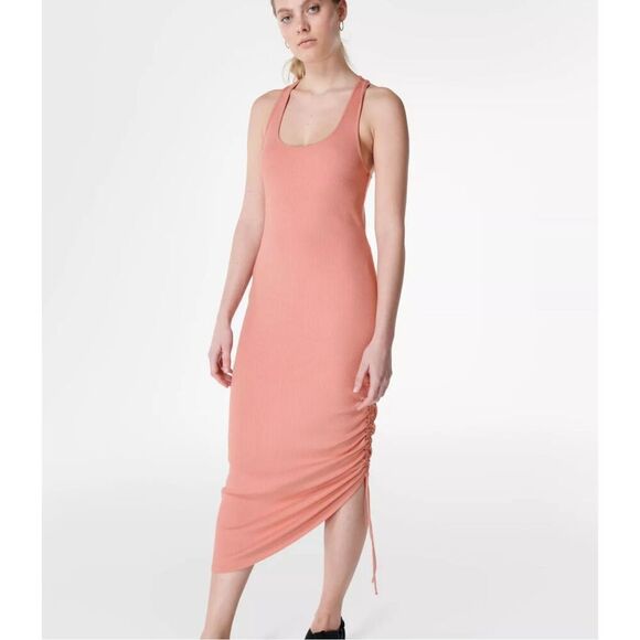 Sweaty Betty Dresses & Skirts - Sweaty Betty Women's Weekend Twist Back Dress ribbed stretch size 4-6